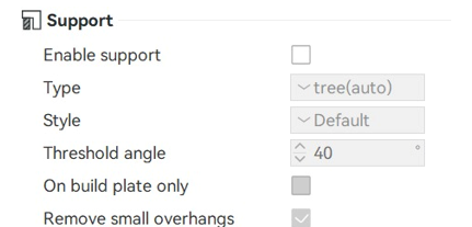 Support Settings